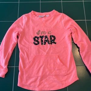 Girls pink sweater
